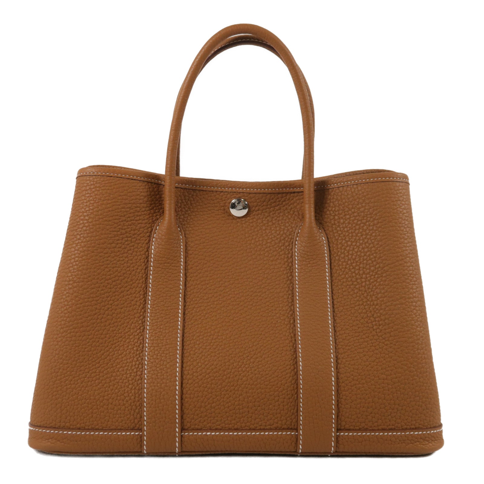 HERMES Negonda皮革Garden Party TPM手挽袋Gold