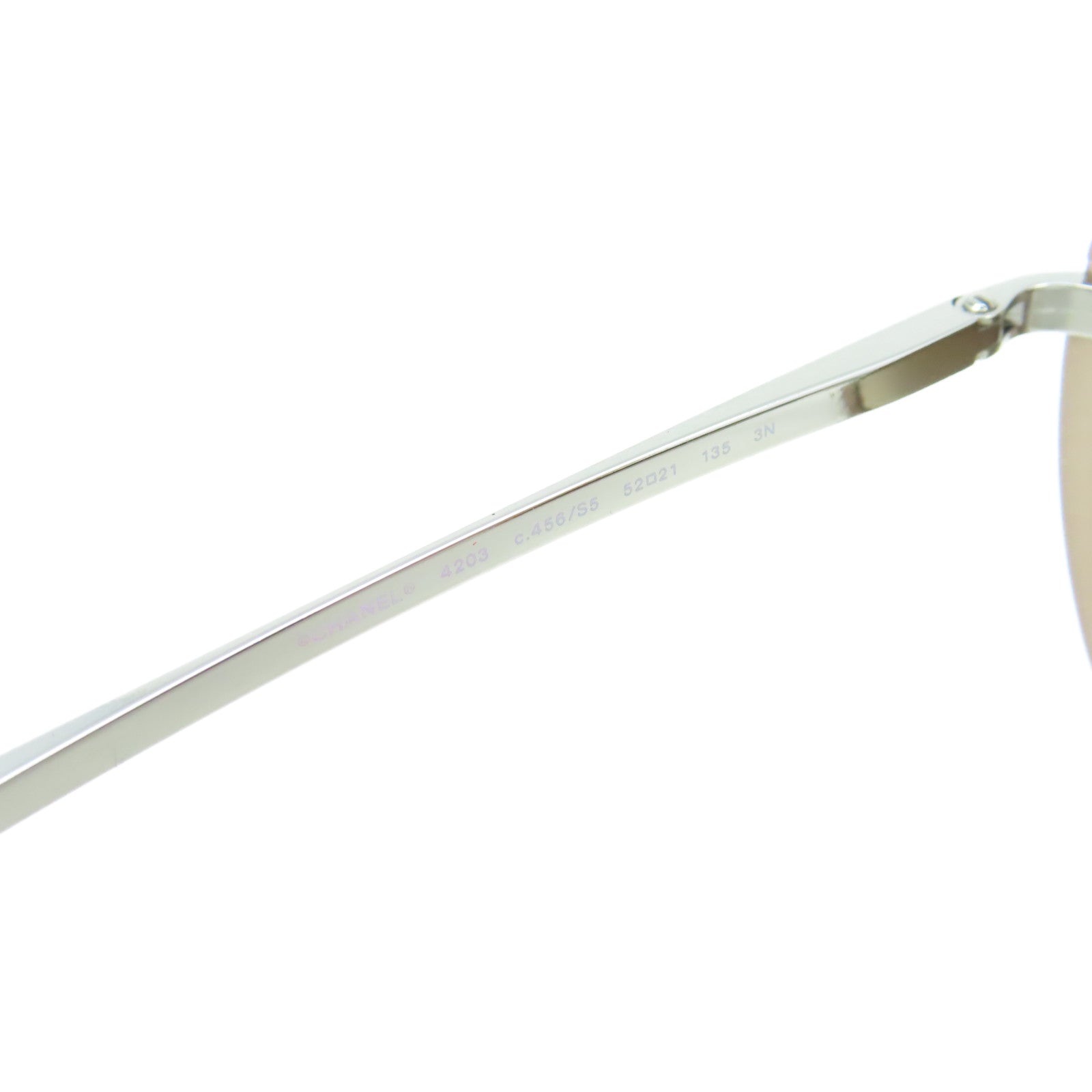 CHANEL 【激減優惠】PVC/金屬Sunglasses太陽眼鏡啡色/銀色