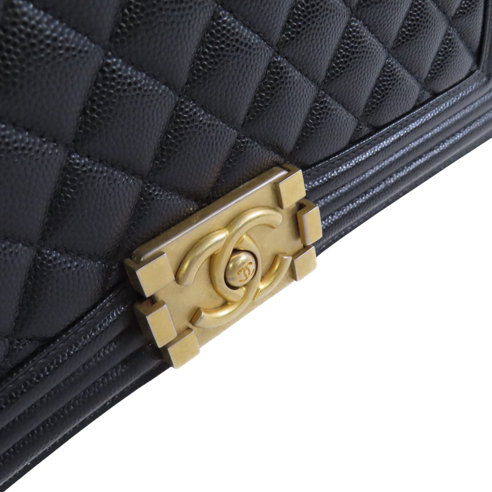 CHANEL 【激減優惠】牛皮皮革Boy Chanel金扣鏈帶肩背袋