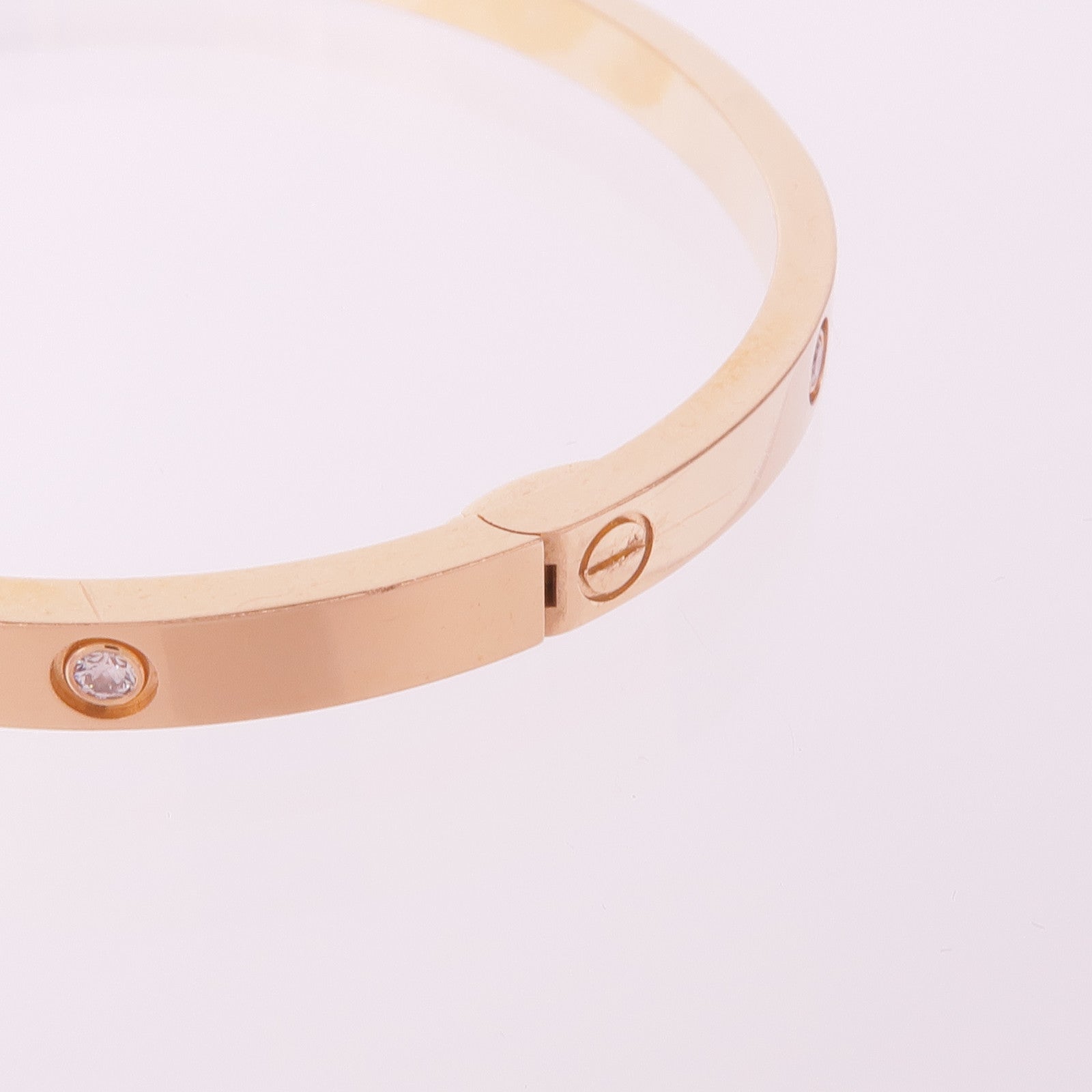 CARTIER 18K玫瑰金Love Bracelet 10 Diamonds Small Model鑽石手鐲Cartier#16