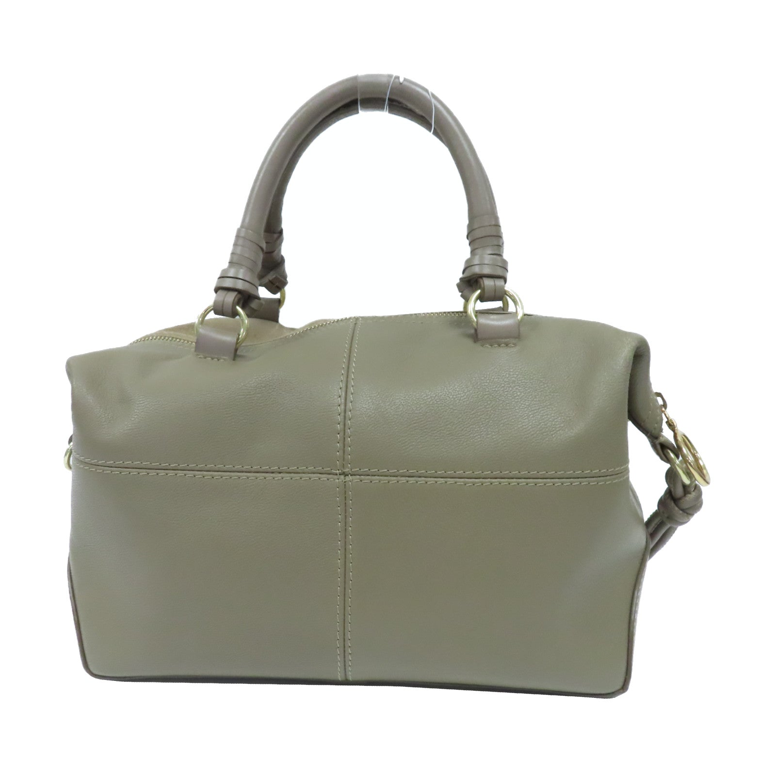SEE BY CHLOE 【激減優惠】牛皮皮革Shoulder Bag金扣手挽肩背兩用袋米色