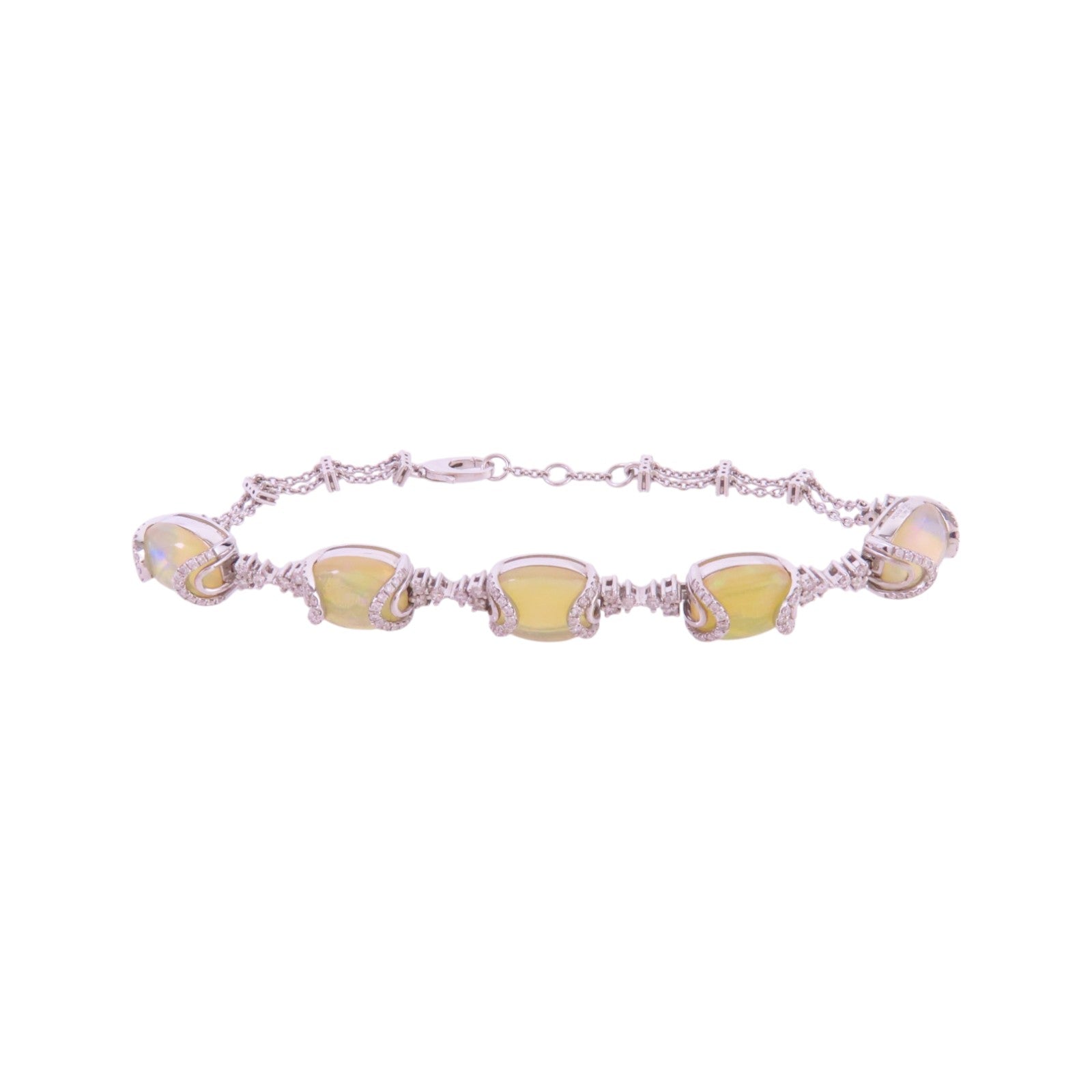 JEWELRY 18K白金Opal Diamond Bracelet蛋白石/鑽石手鏈