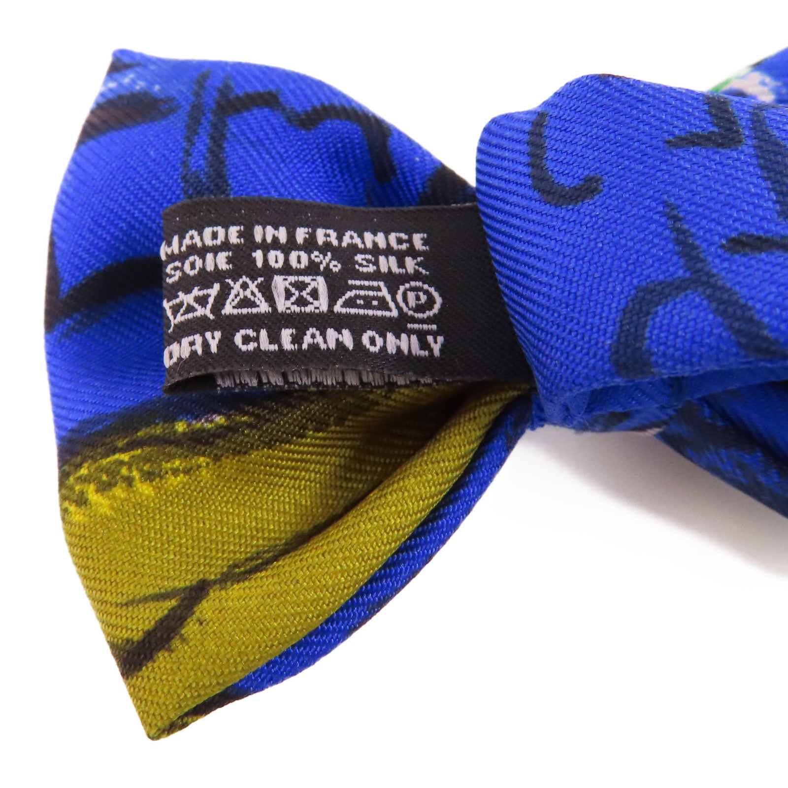 HERMES Bow Tie Silk Blue