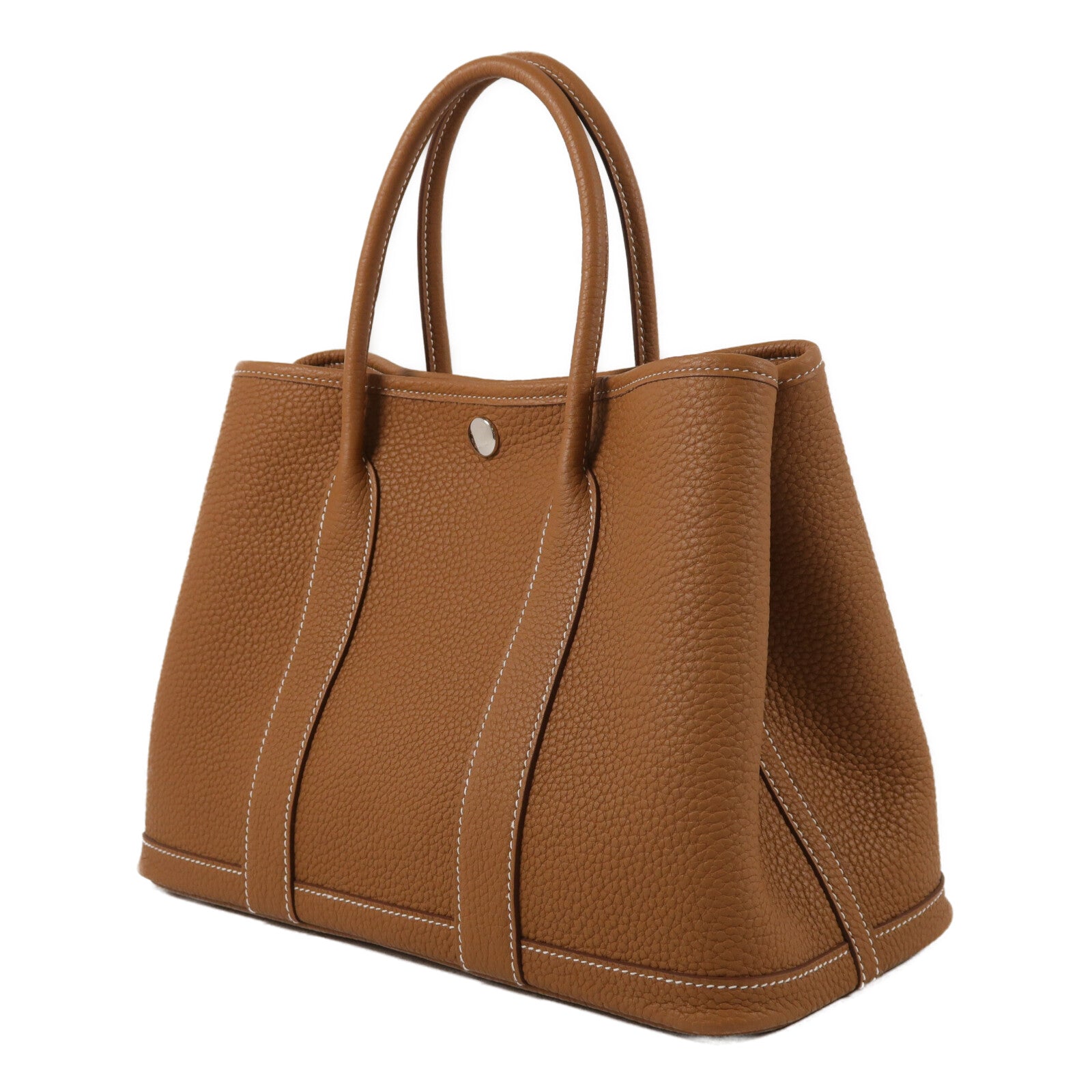 HERMES Negonda皮革Garden Party TPM手挽袋Gold
