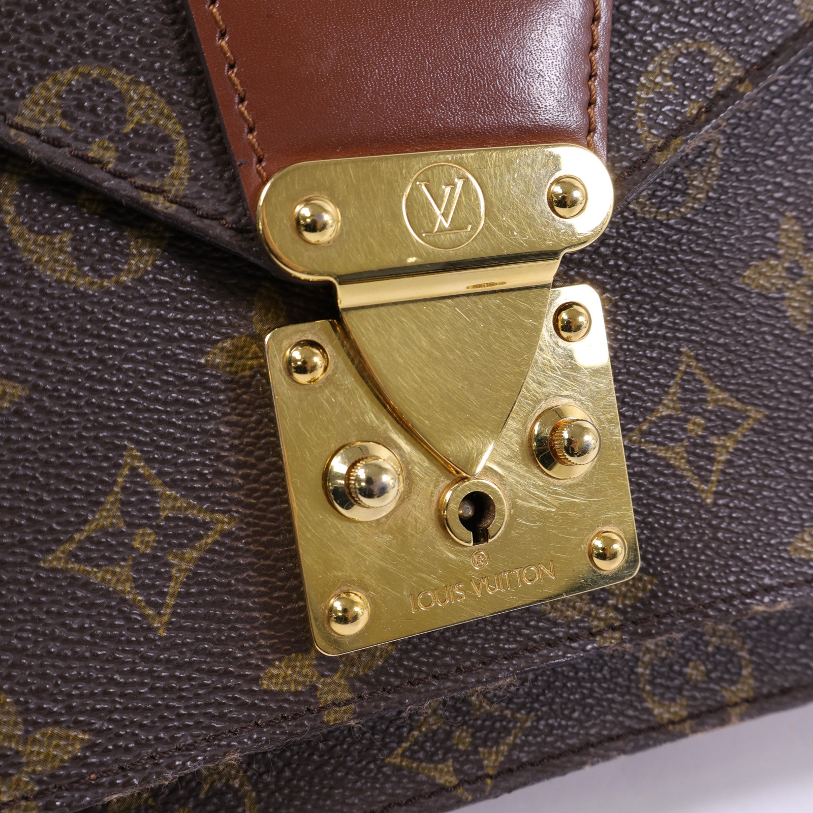 LOUIS VUITTON Monogram Monceau 28金扣手挽肩背兩用袋