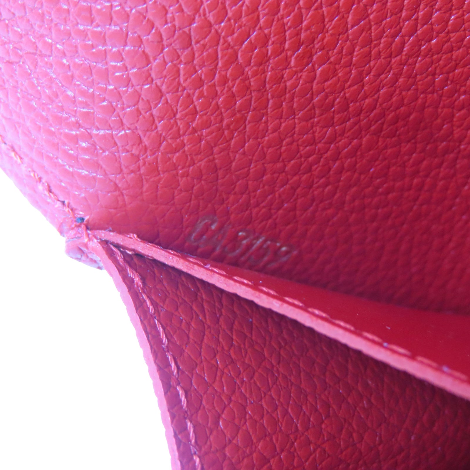 LOUIS VUITTON Monogram Empreinte Emilie金扣長錢包藍色/紅色