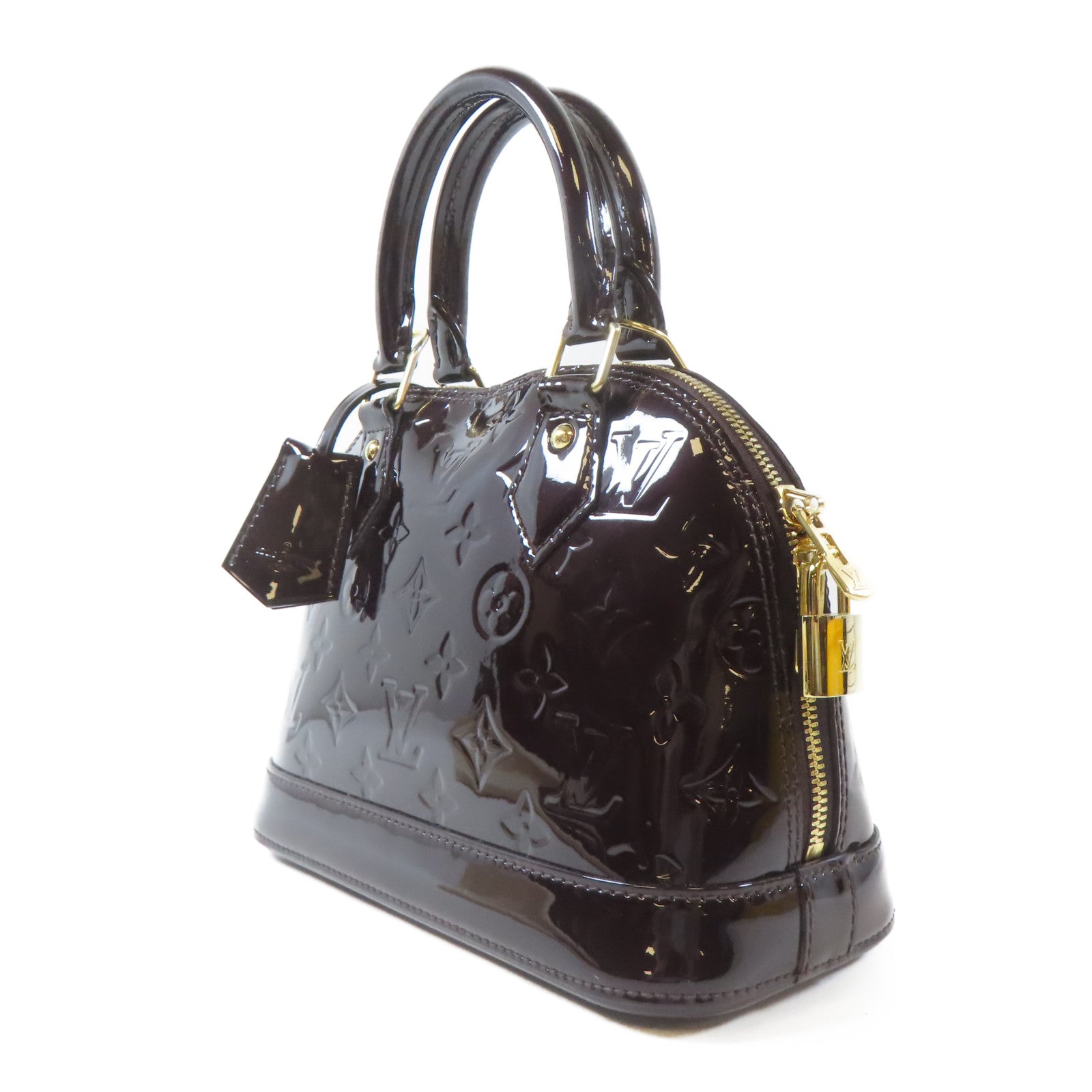 LOUIS VUITTON Vernis Alma金扣手挽肩背兩用袋深紅色