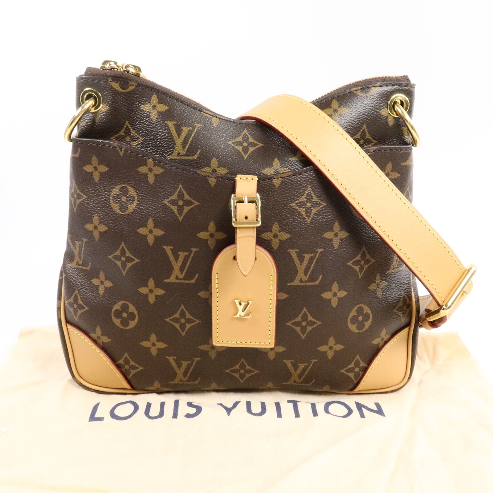 LOUIS VUITTON Monogram Odeon PM金扣肩背袋