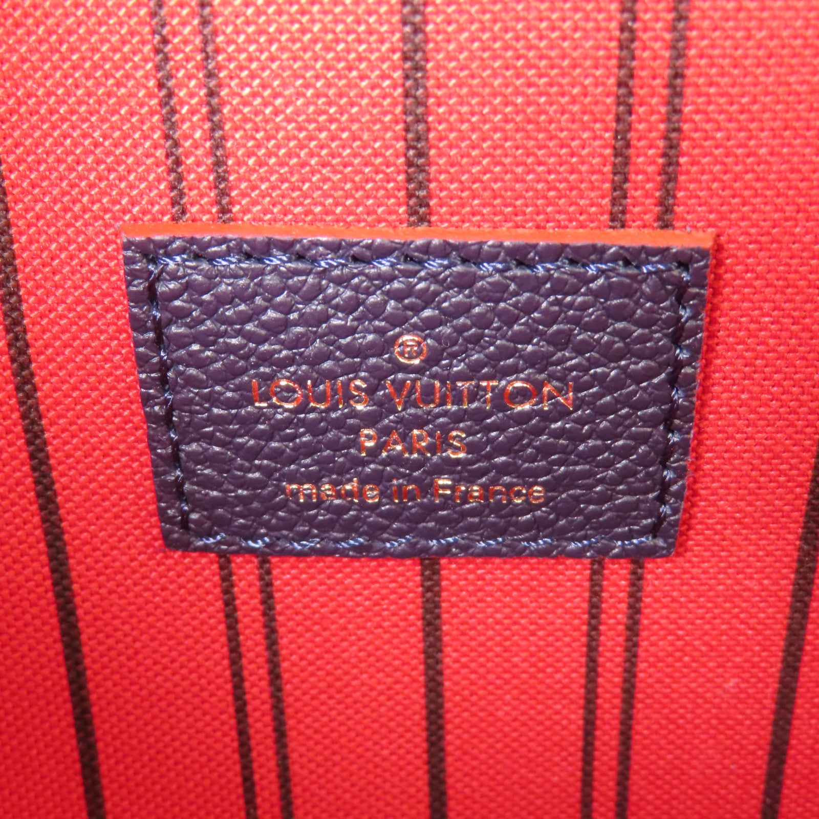 LOUIS VUITTON Monogram Empreinte Pochette Metis金扣手挽肩背兩用袋深藍色