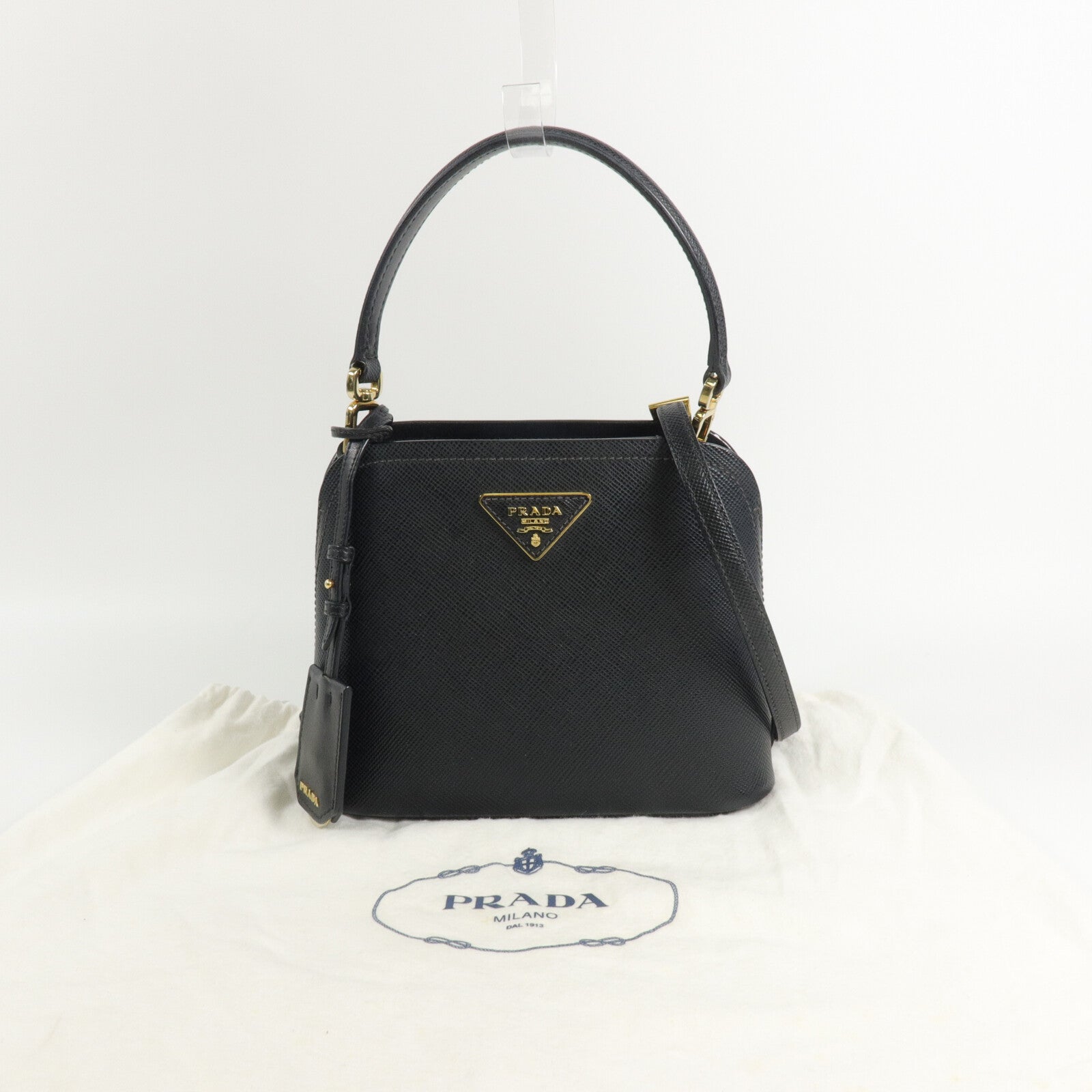 PRADA Saffiano皮革Matinee手挽肩背兩用袋