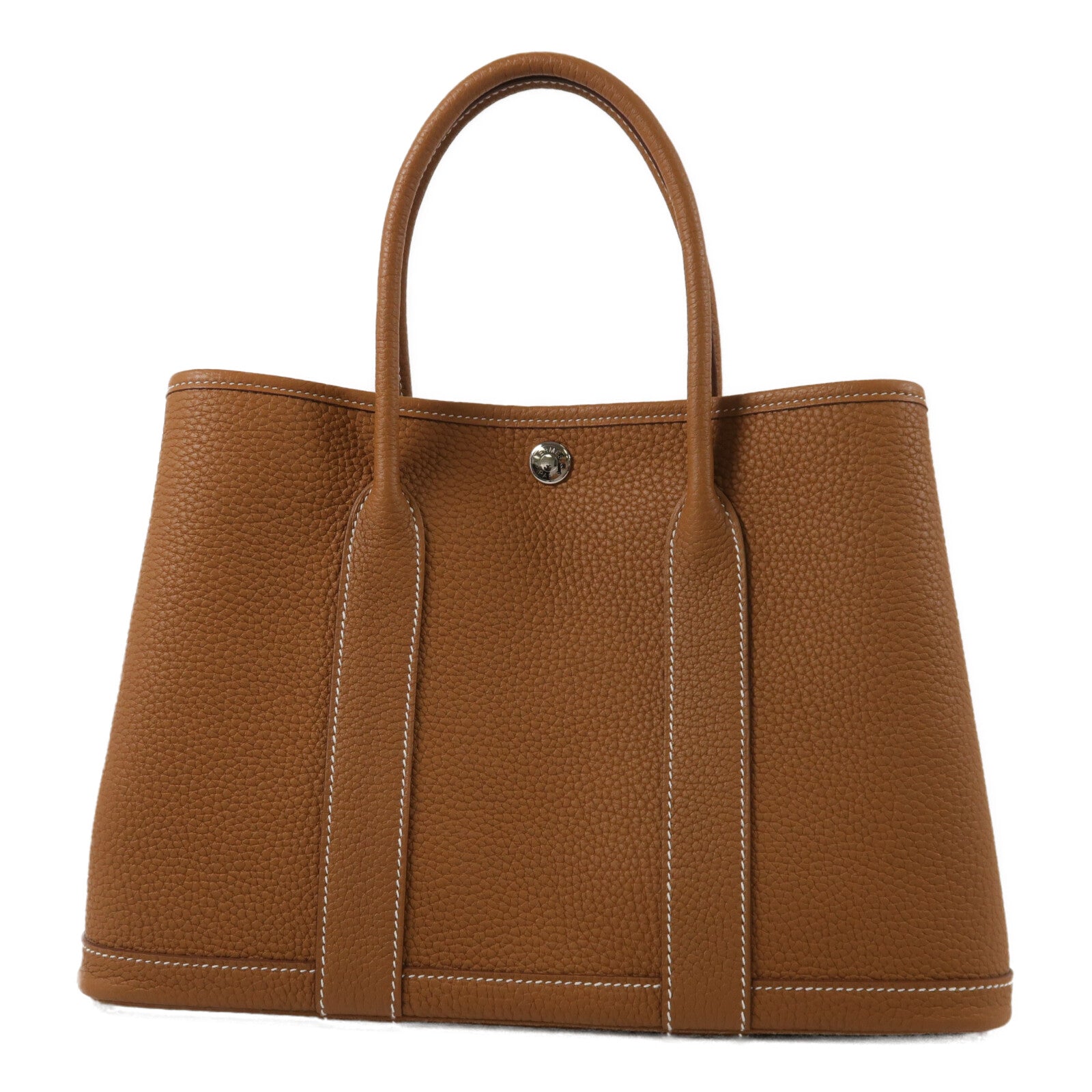 HERMES Negonda皮革Garden Party TPM手挽袋Gold