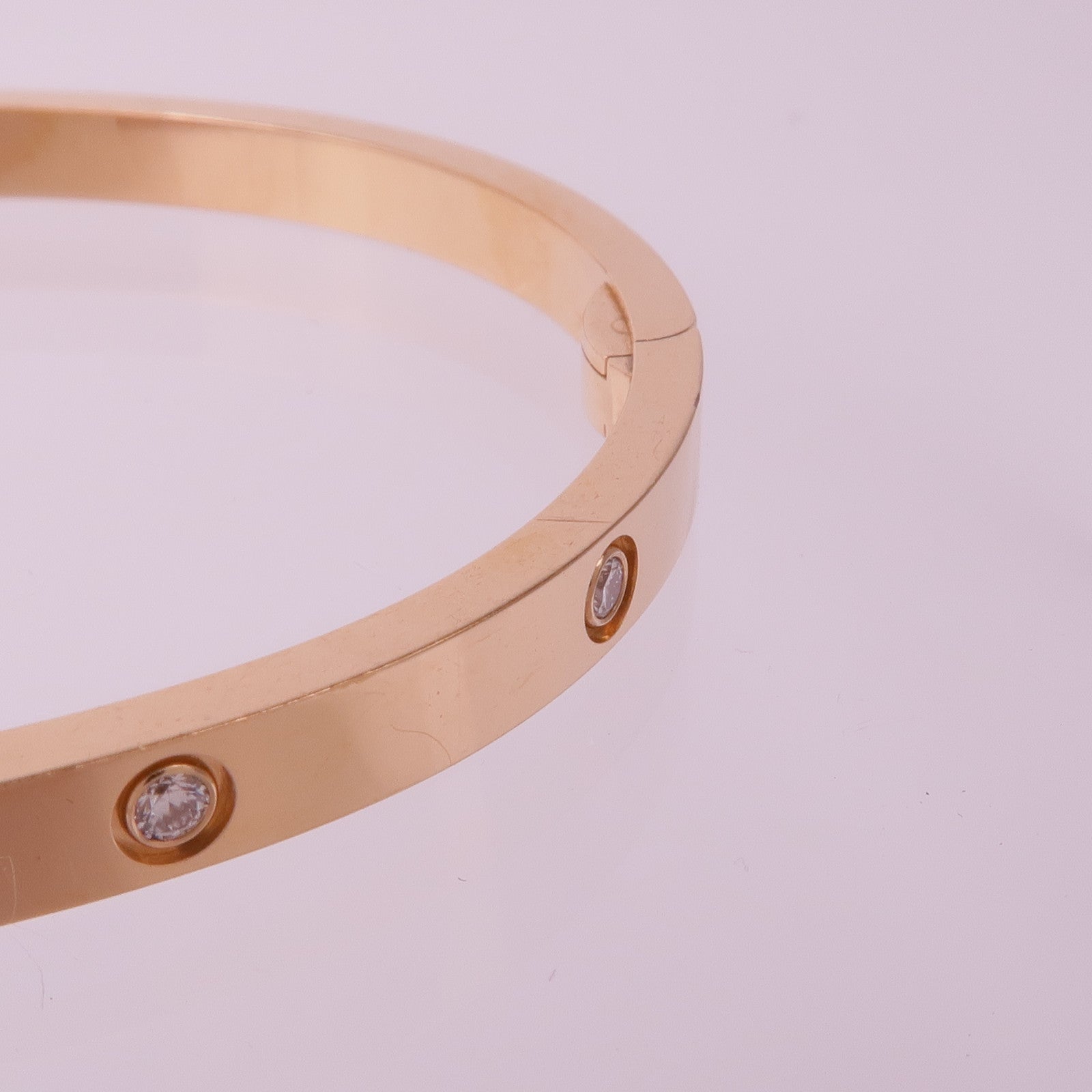 CARTIER 18K玫瑰金Love Bracelet 10 Diamonds Small Model鑽石手鐲Cartier#16