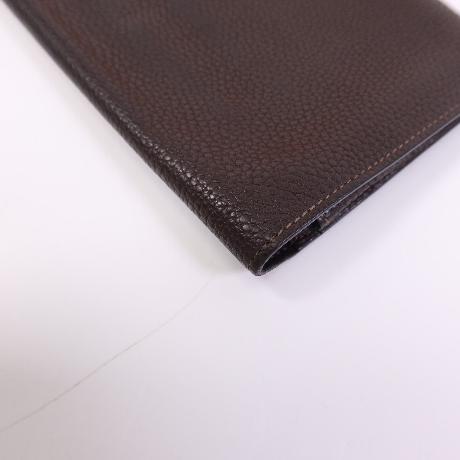 HERMES Clemence皮革Dogon GM銀扣長錢包