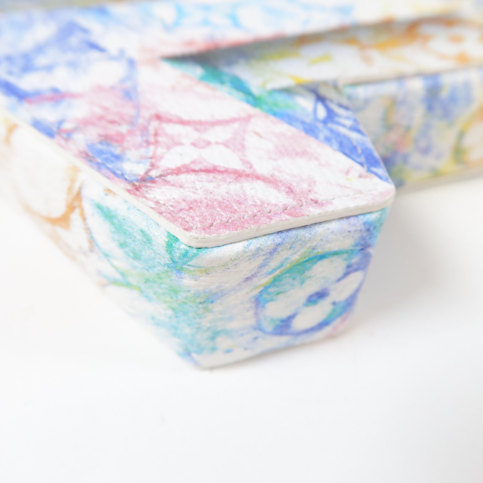 LOUIS VUITTON Monogram Pastel Colors LV Block銀扣肩背袋彩色