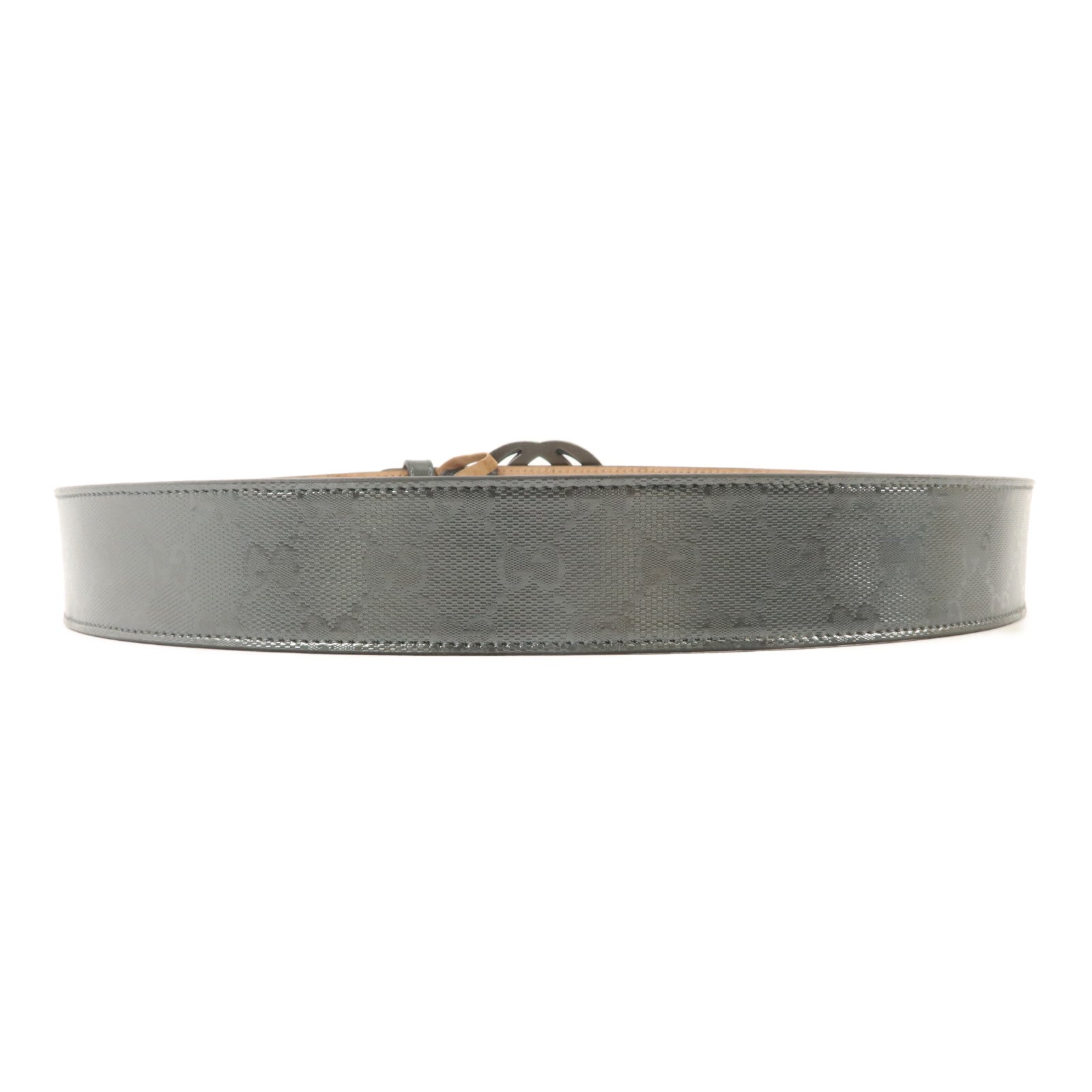 GUCCI 塗層帆布Interlocking G Belt 80x32皮帶