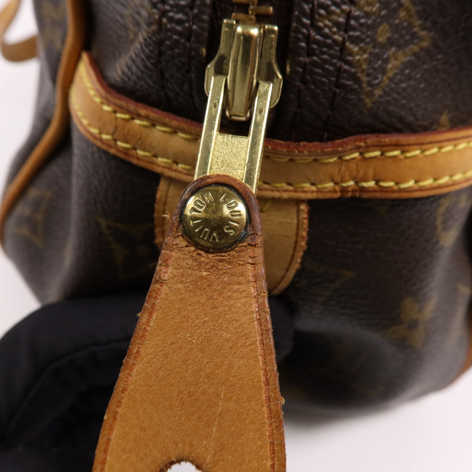 LOUIS VUITTON Monogram Montorgueil PM金扣肩背袋棕色