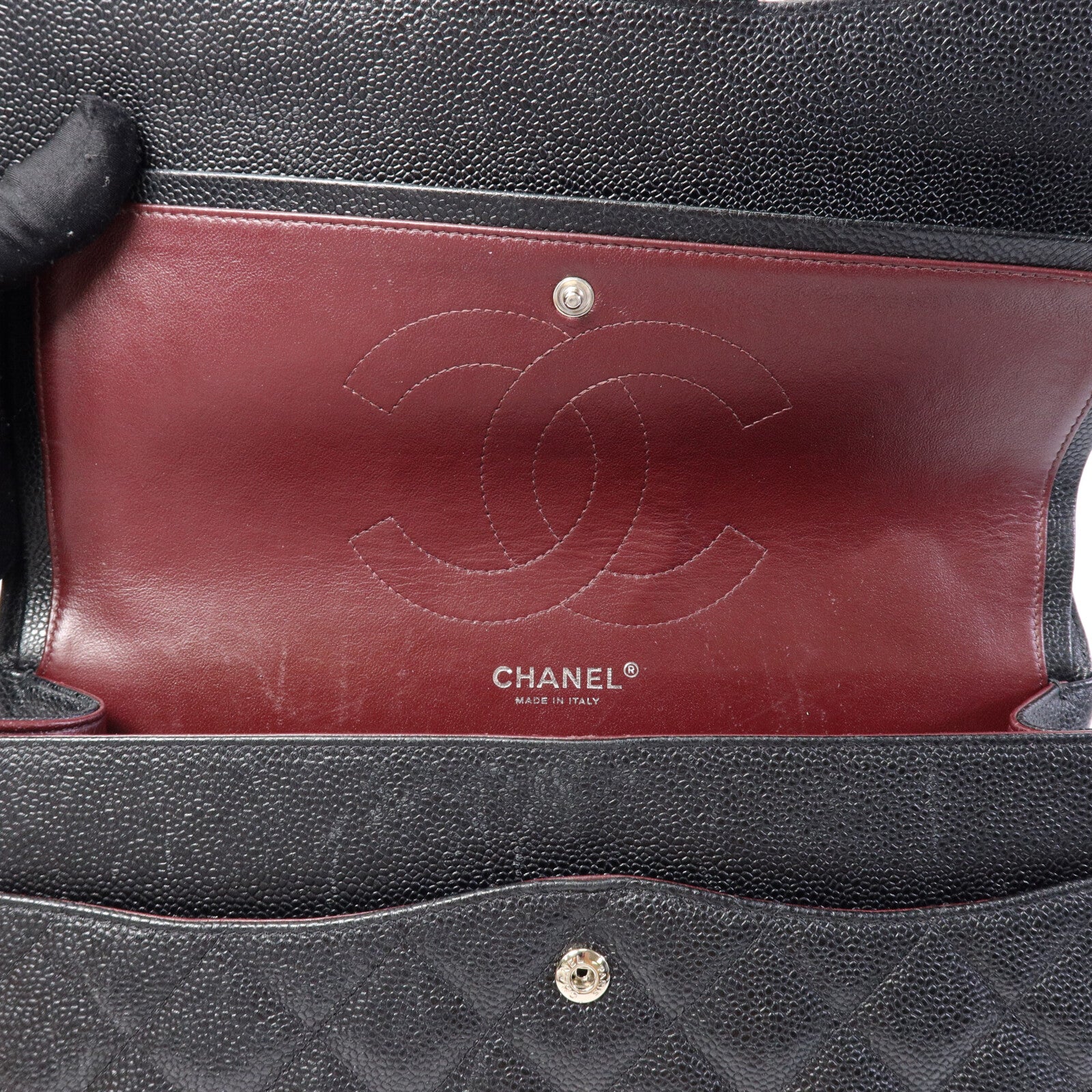 CHANEL 牛皮皮革Large Classic鏈帶肩背袋