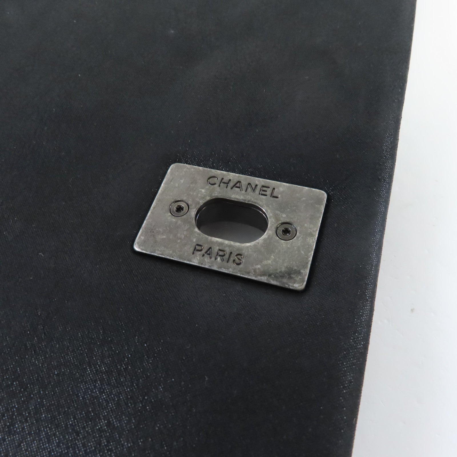CHANEL 牛皮皮革Chain Shoulder銀扣鏈帶肩背袋黑色