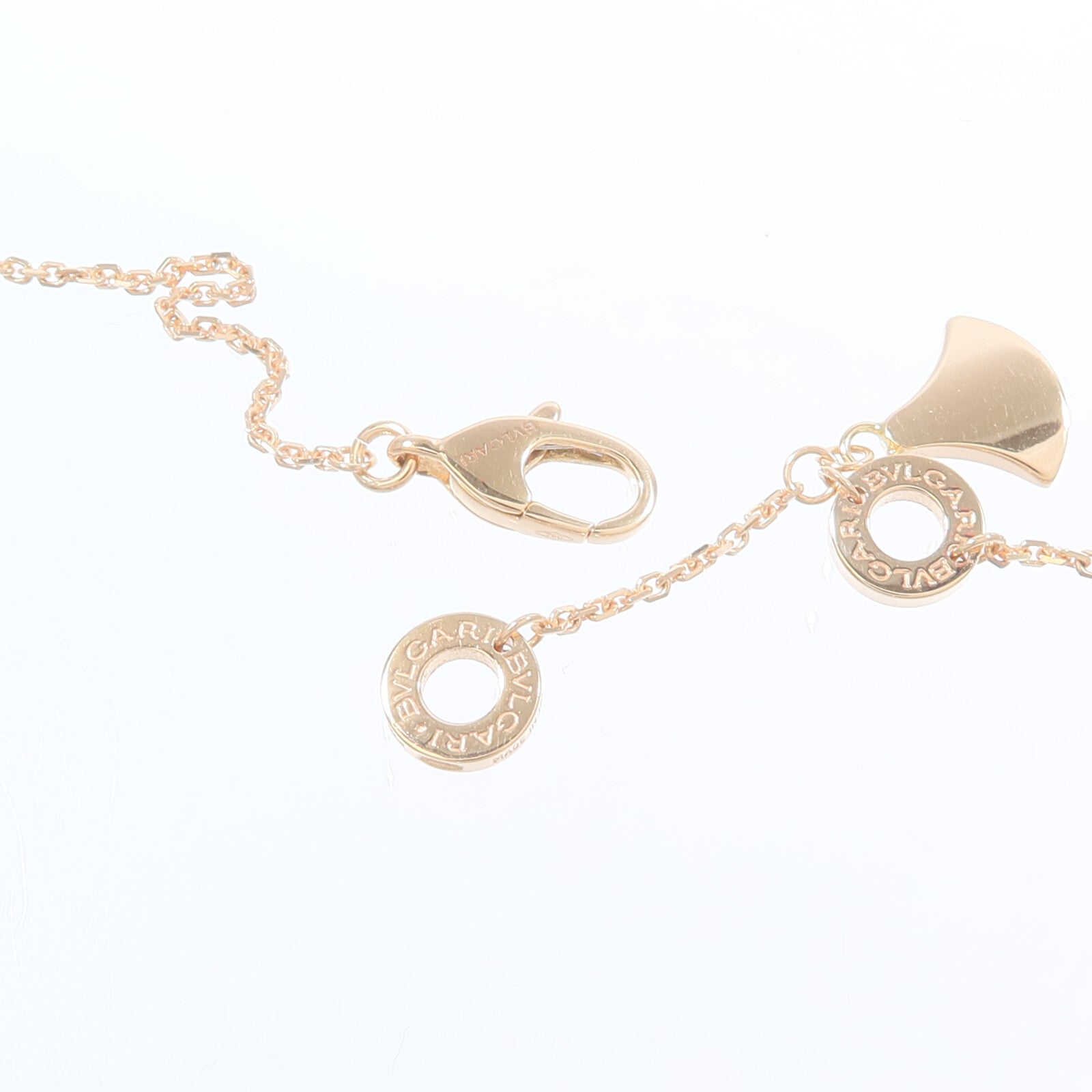 BVLGARI 18K玫瑰金Divas Dream Necklace珍珠母貝/鑽石項鍊
