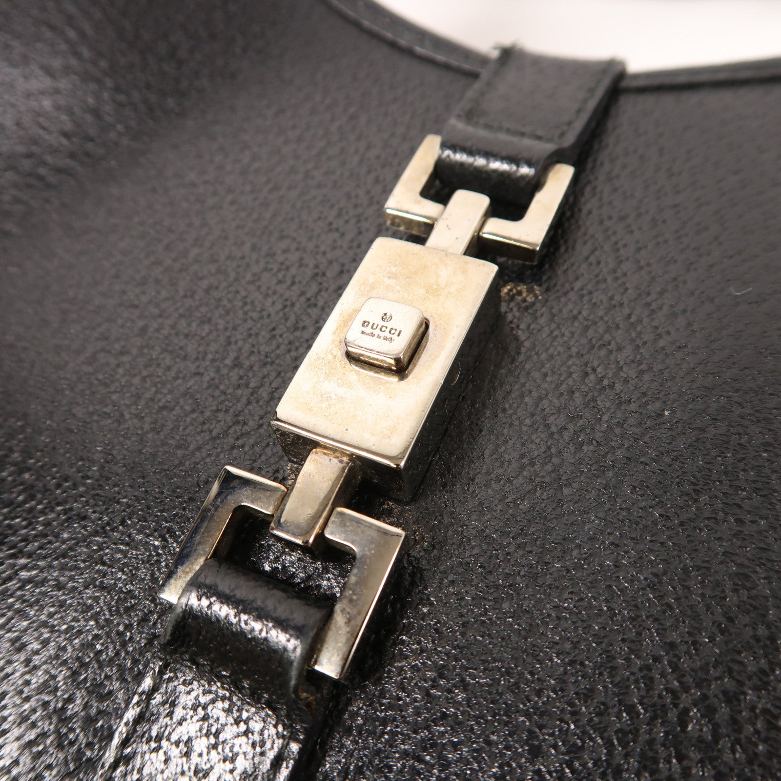 GUCCI 牛皮皮革Shoulder Bag銀扣肩背袋
