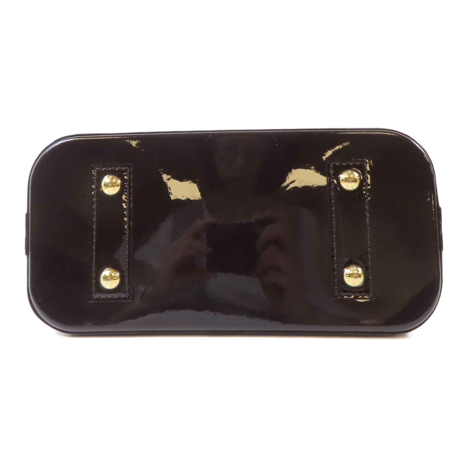 LOUIS VUITTON Vernis Alma金扣手挽肩背兩用袋深紅色