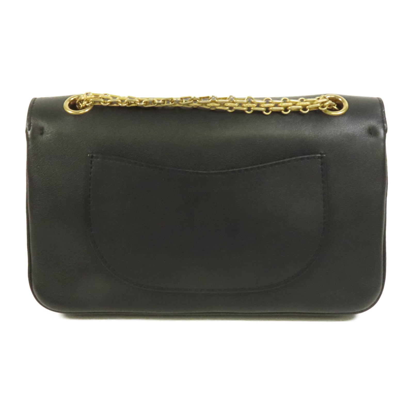 CHANEL 牛皮皮革Chain Shoulder金扣鏈帶肩背袋