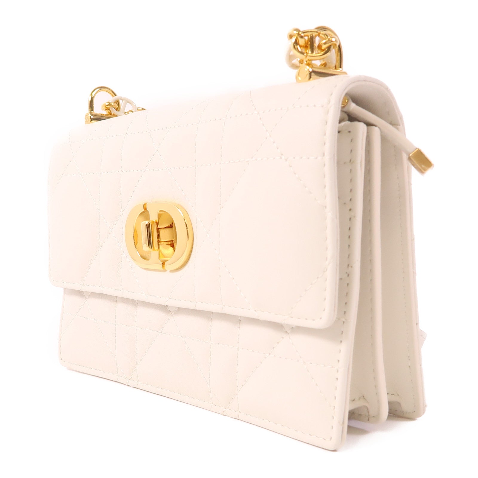 Dior 羊皮皮革Miss Caro金扣肩背袋