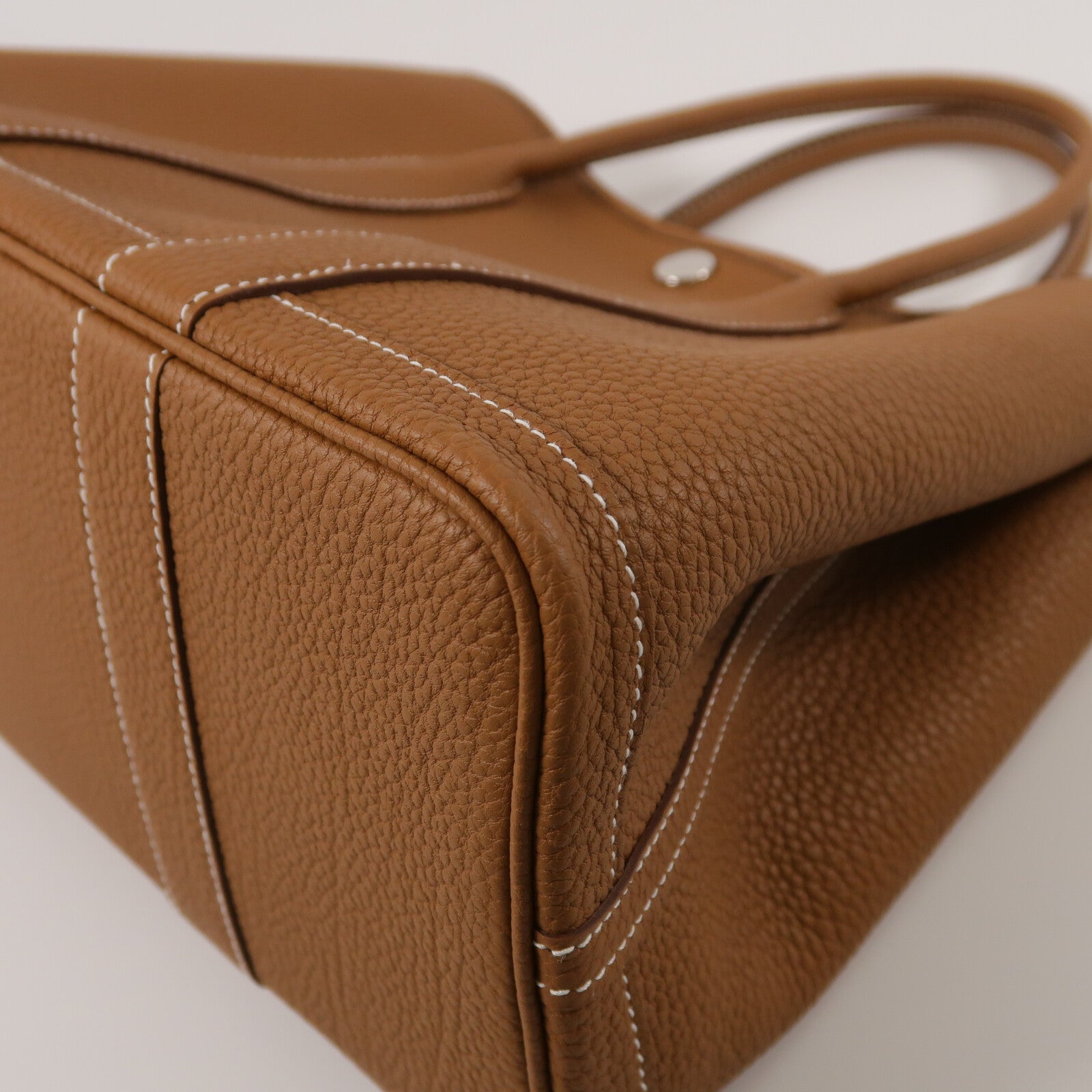HERMES Negonda皮革Garden Party TPM手挽袋Gold