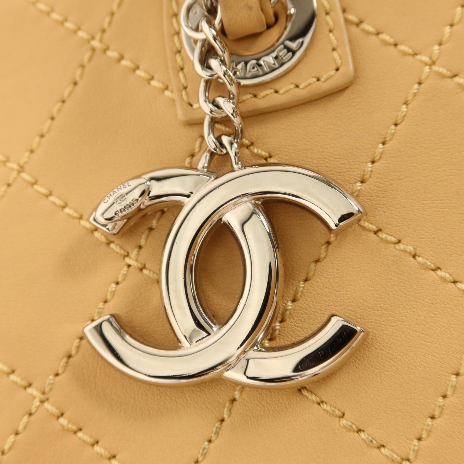 CHANEL 牛皮皮革2 Way Shoulder Bag銀扣手挽肩背兩用袋