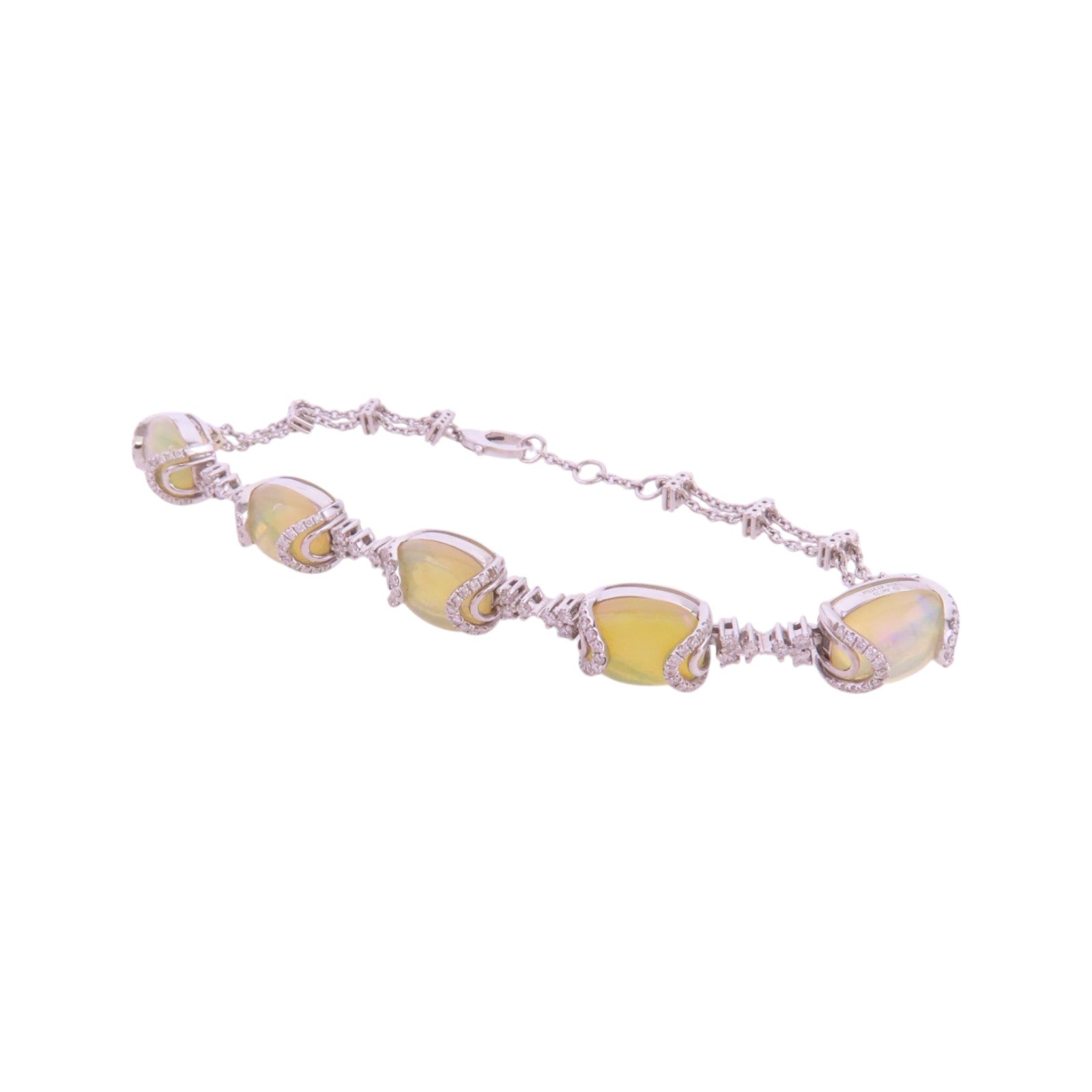 JEWELRY 18K白金Opal Diamond Bracelet蛋白石/鑽石手鏈