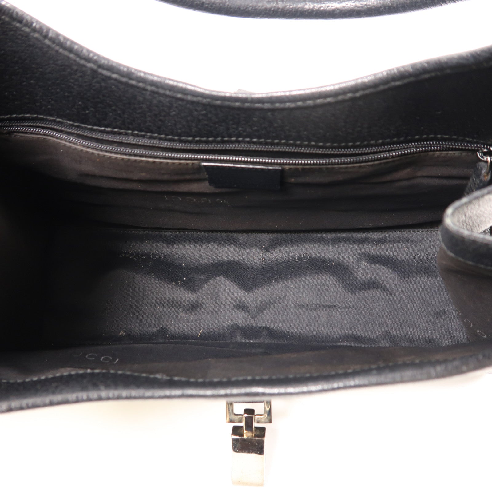 GUCCI 牛皮皮革Shoulder Bag銀扣肩背袋