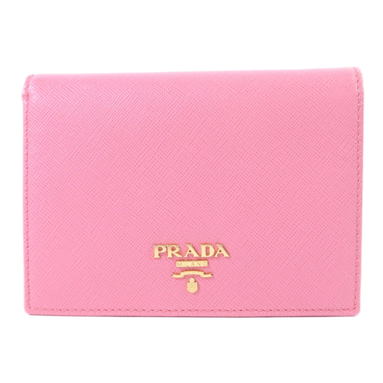 PRADA 【激減優惠】牛皮皮革Wallet金扣錢包