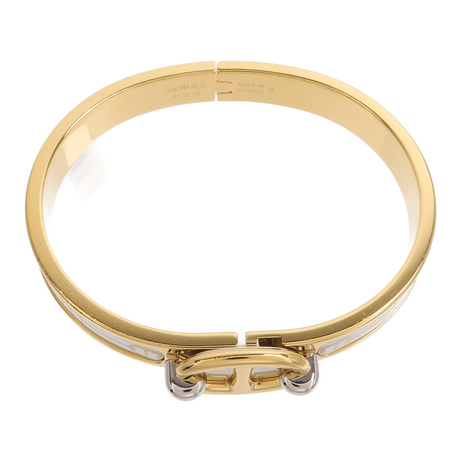 HERMES 金屬/琺瑯Mini Clic Chaine d'Ancre手鐲
