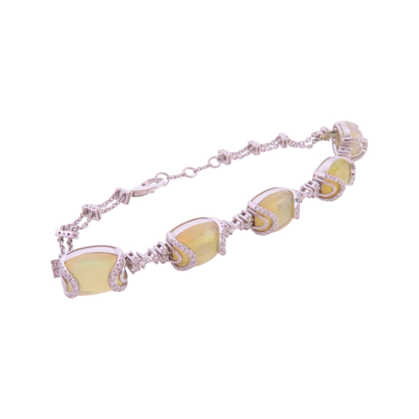 JEWELRY 18K白金Opal Diamond Bracelet蛋白石/鑽石手鏈