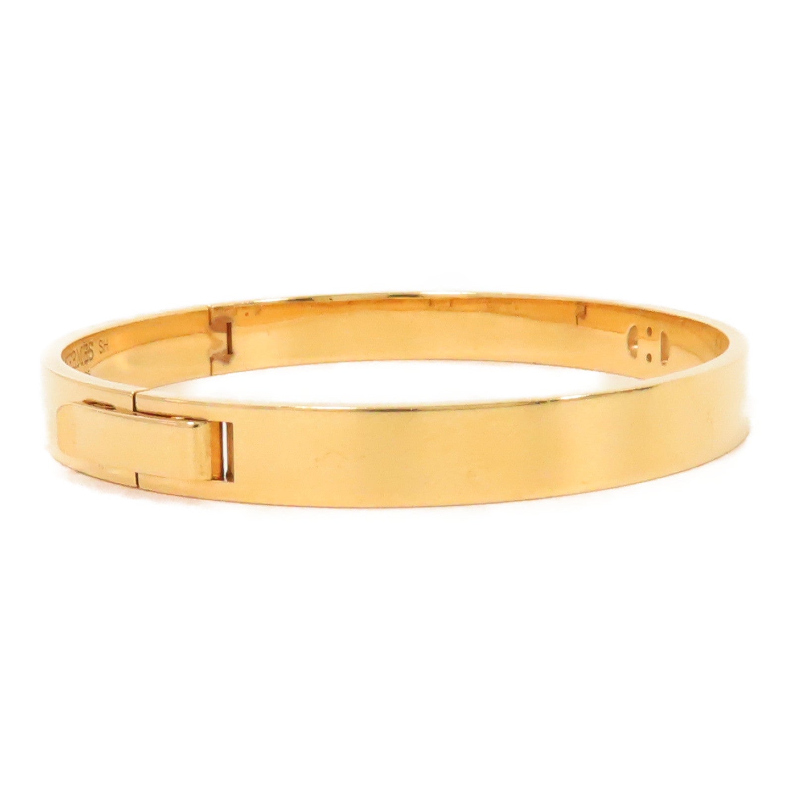 HERMES 【激減優惠】18K黃金H D Ancre Bracelet手鐲金色