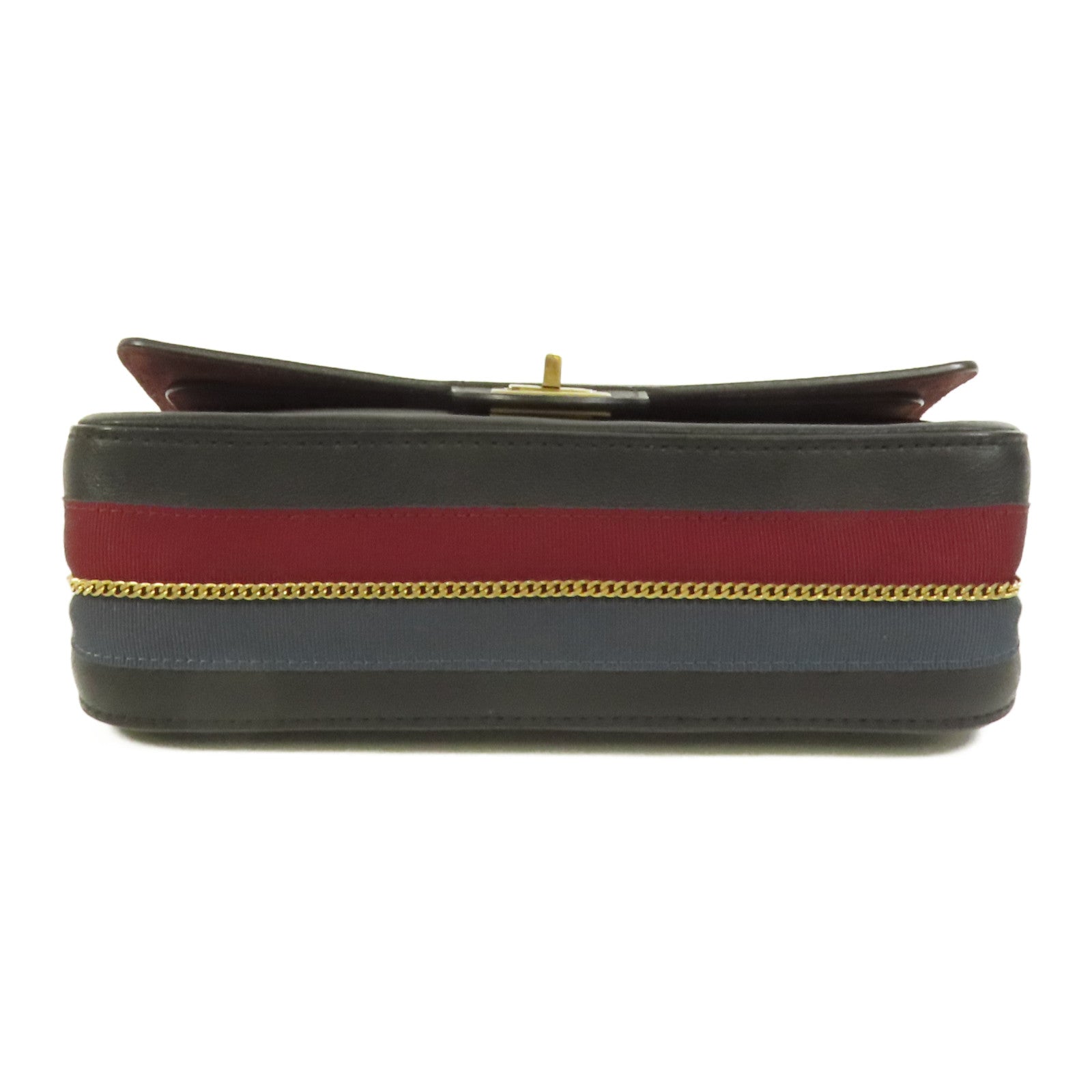 CHANEL 牛皮皮革Chain Shoulder金扣鏈帶肩背袋