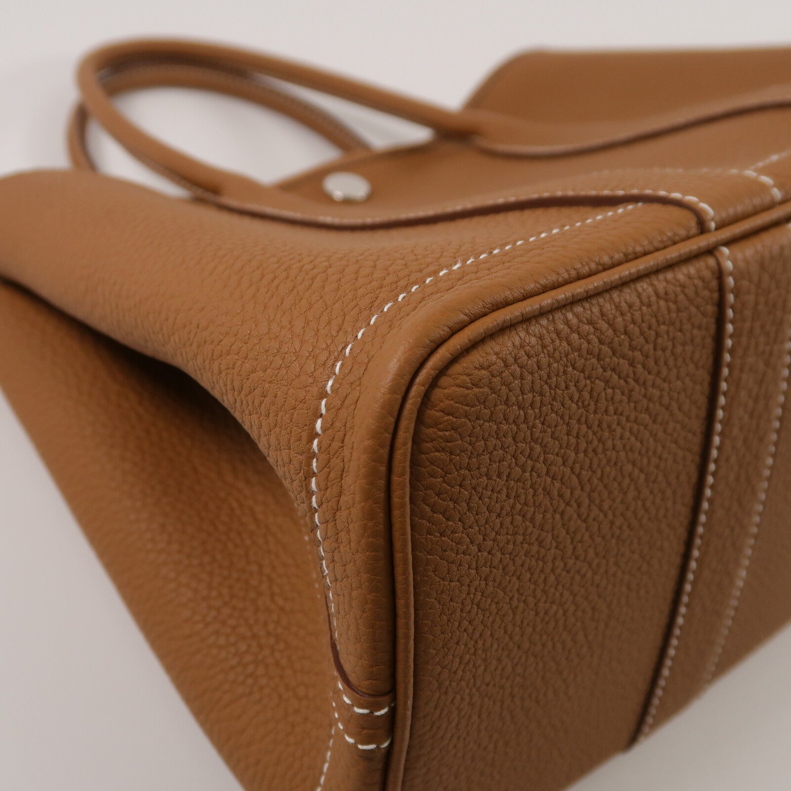 HERMES Negonda皮革Garden Party TPM手挽袋Gold