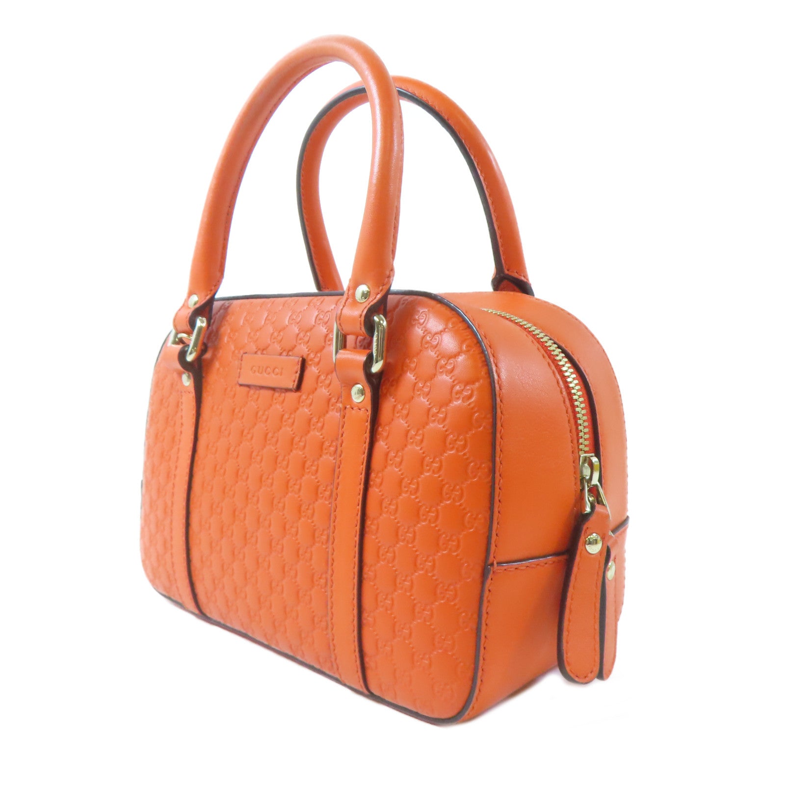 GUCCI 牛皮皮革Guccissima 2 Way Shoulder金扣手挽肩背兩用袋橙色