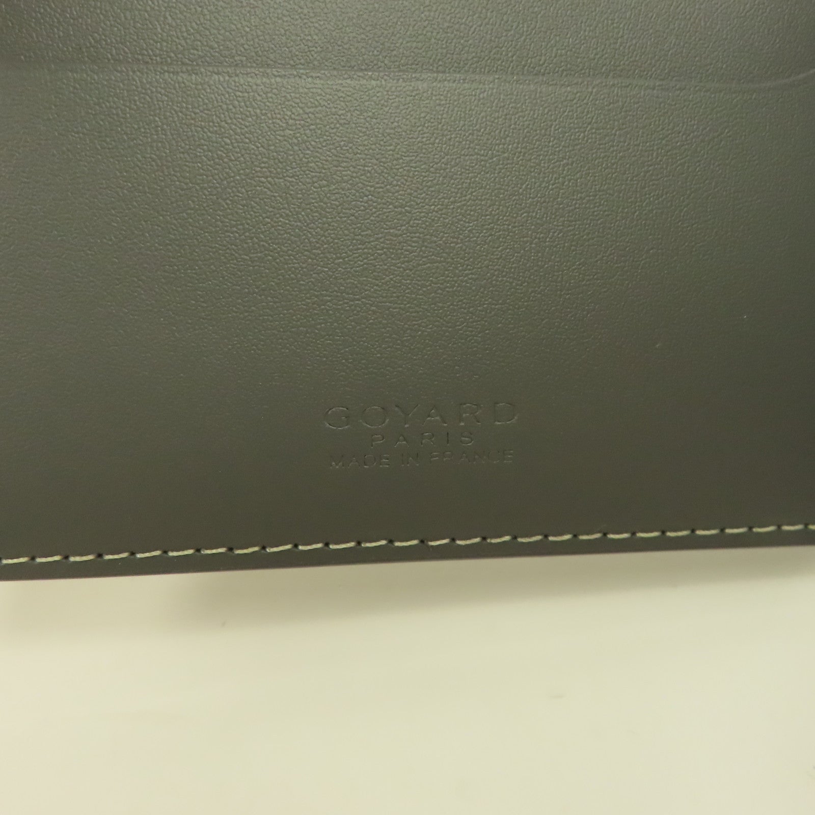 GOYARD 塗層帆布/牛皮皮革St Florentin Momey Clip卡片套灰色