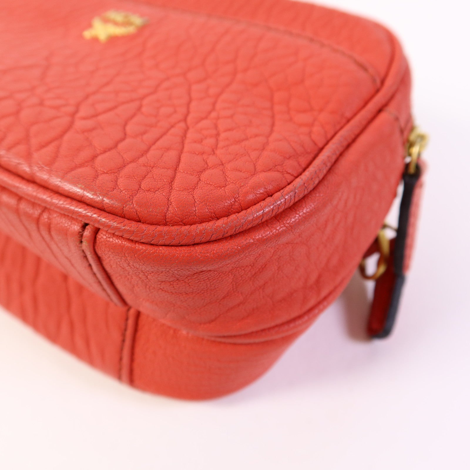 MCM 塗層帆布Shoulder Bag金扣肩背袋