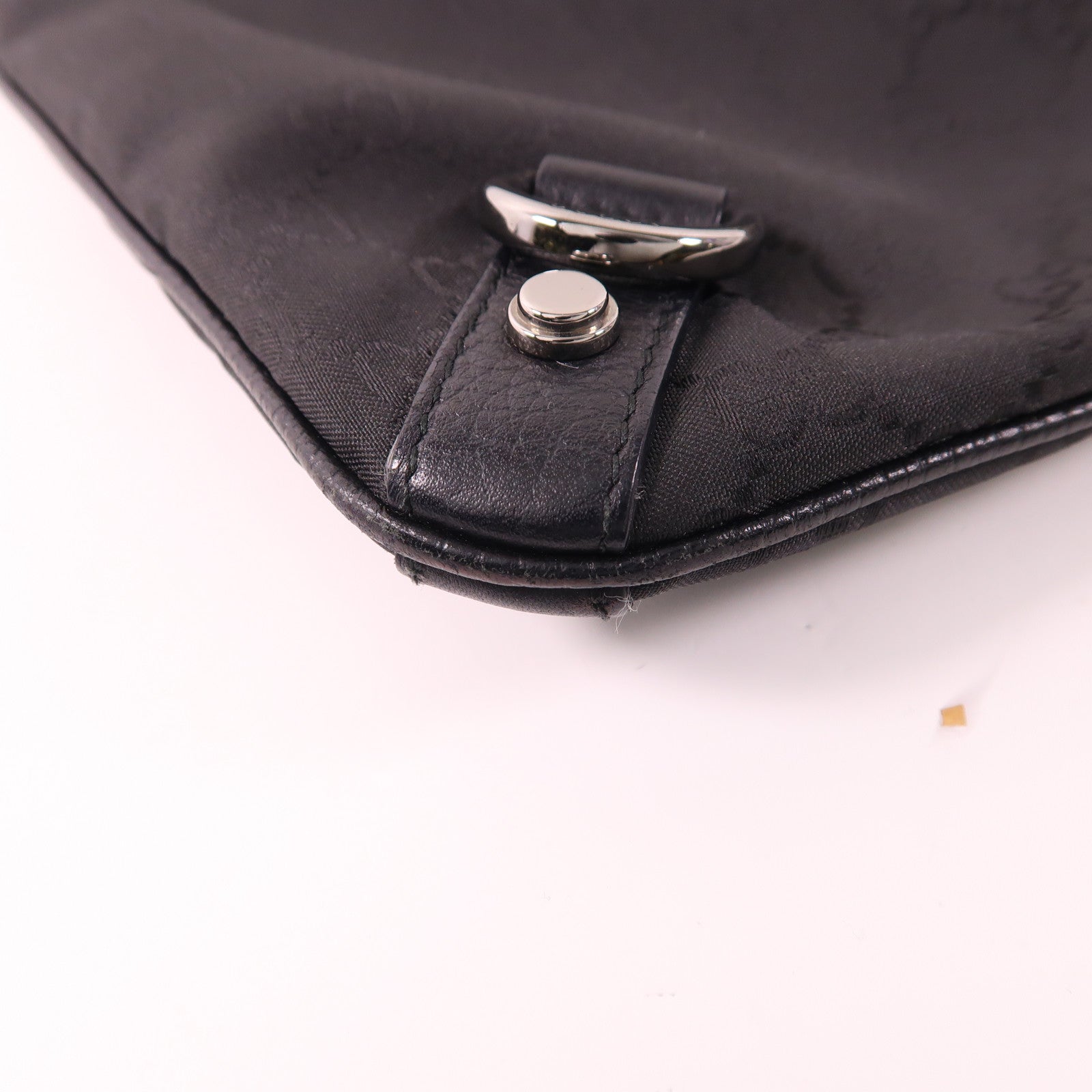 GUCCI 帆布Shoulder Bag銀扣肩背袋