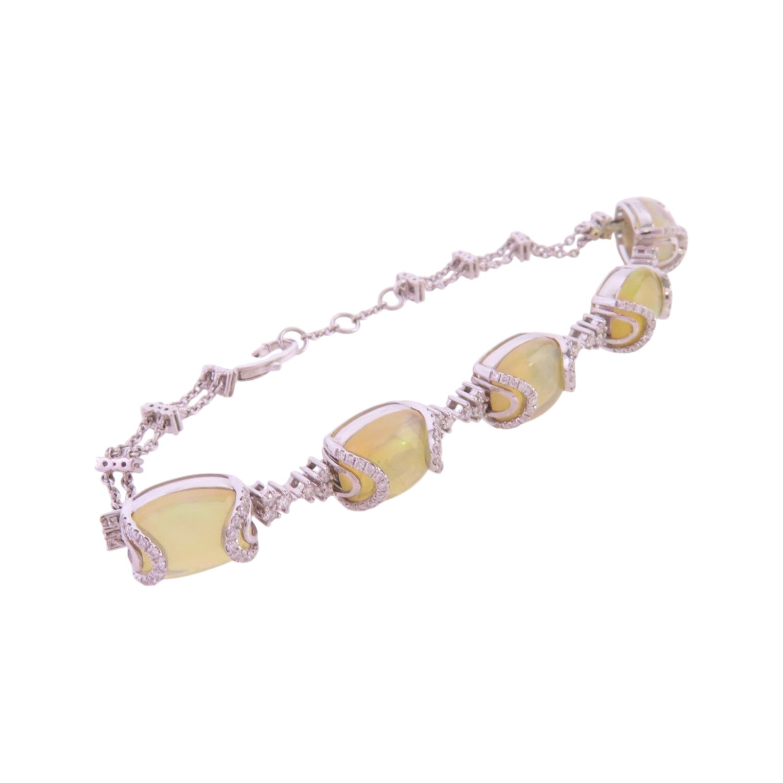 JEWELRY 18K白金Opal Diamond Bracelet蛋白石/鑽石手鏈