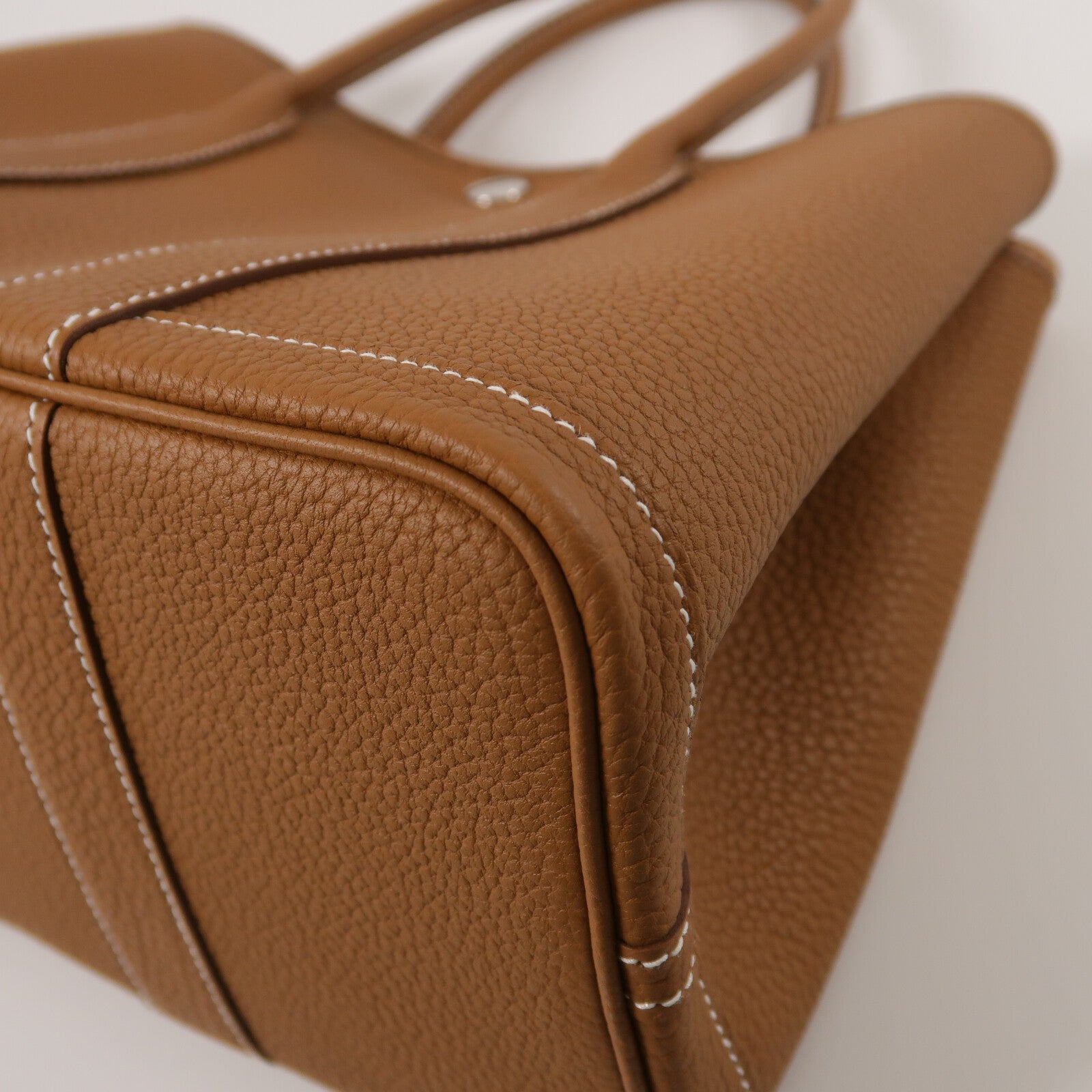 HERMES Negonda皮革Garden Party TPM手挽袋Gold