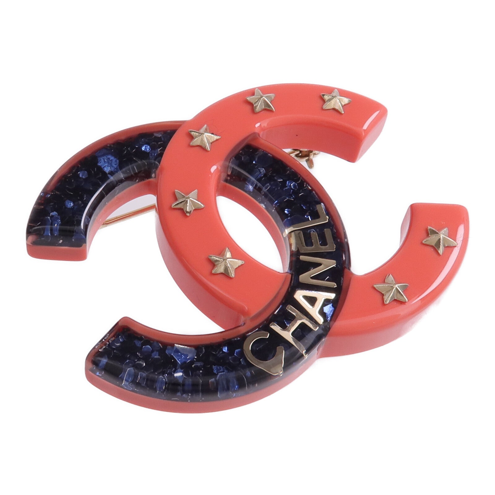 CHANEL PVC Brooch金扣胸針