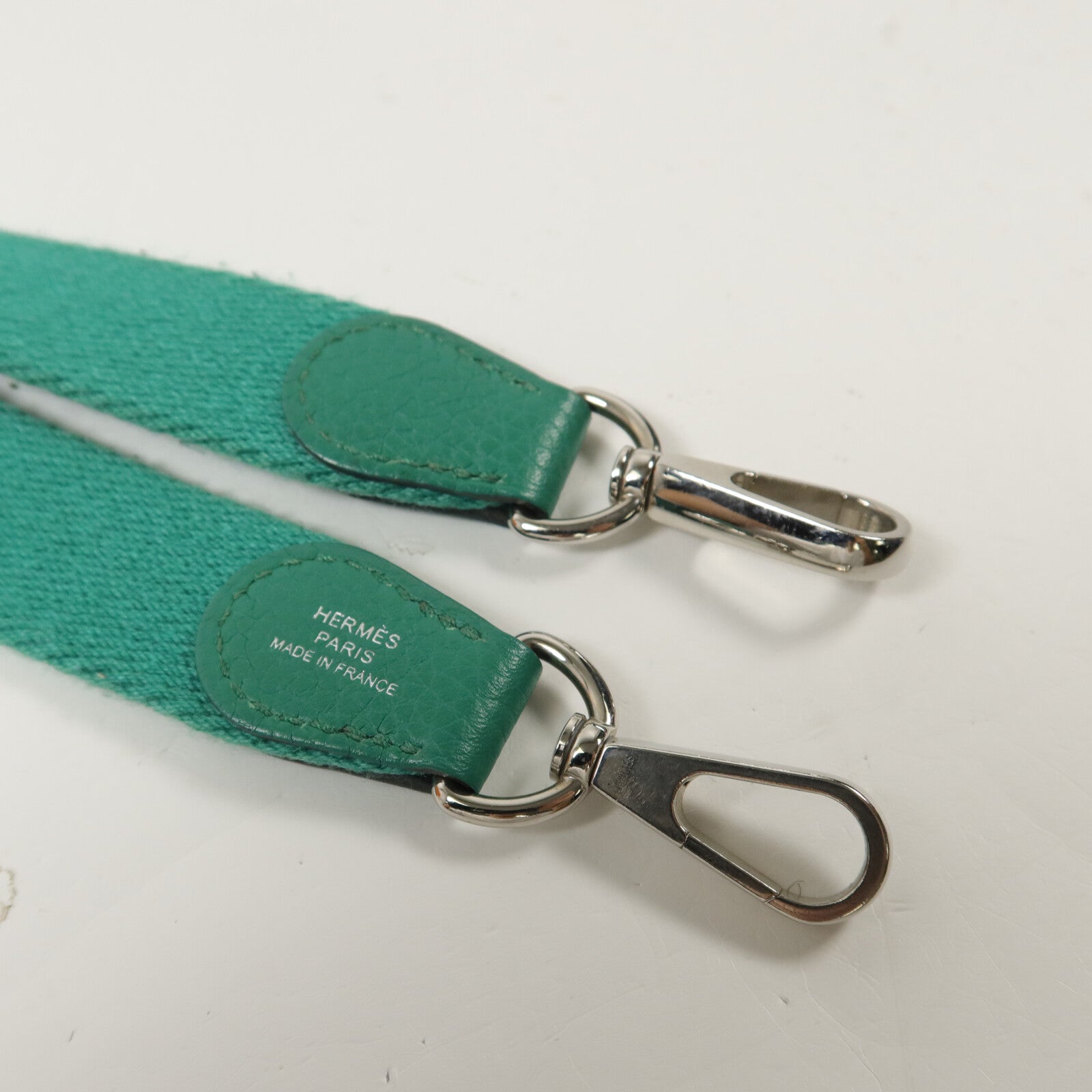 HERMES Clemence皮革Evelyne TPM肩背袋Vert Jade