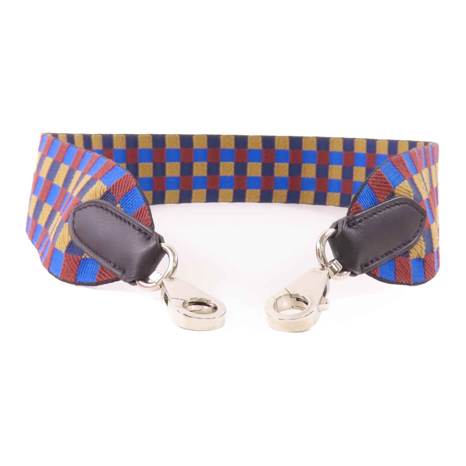 HERMES 帆布Shoulder Strap銀扣肩帶