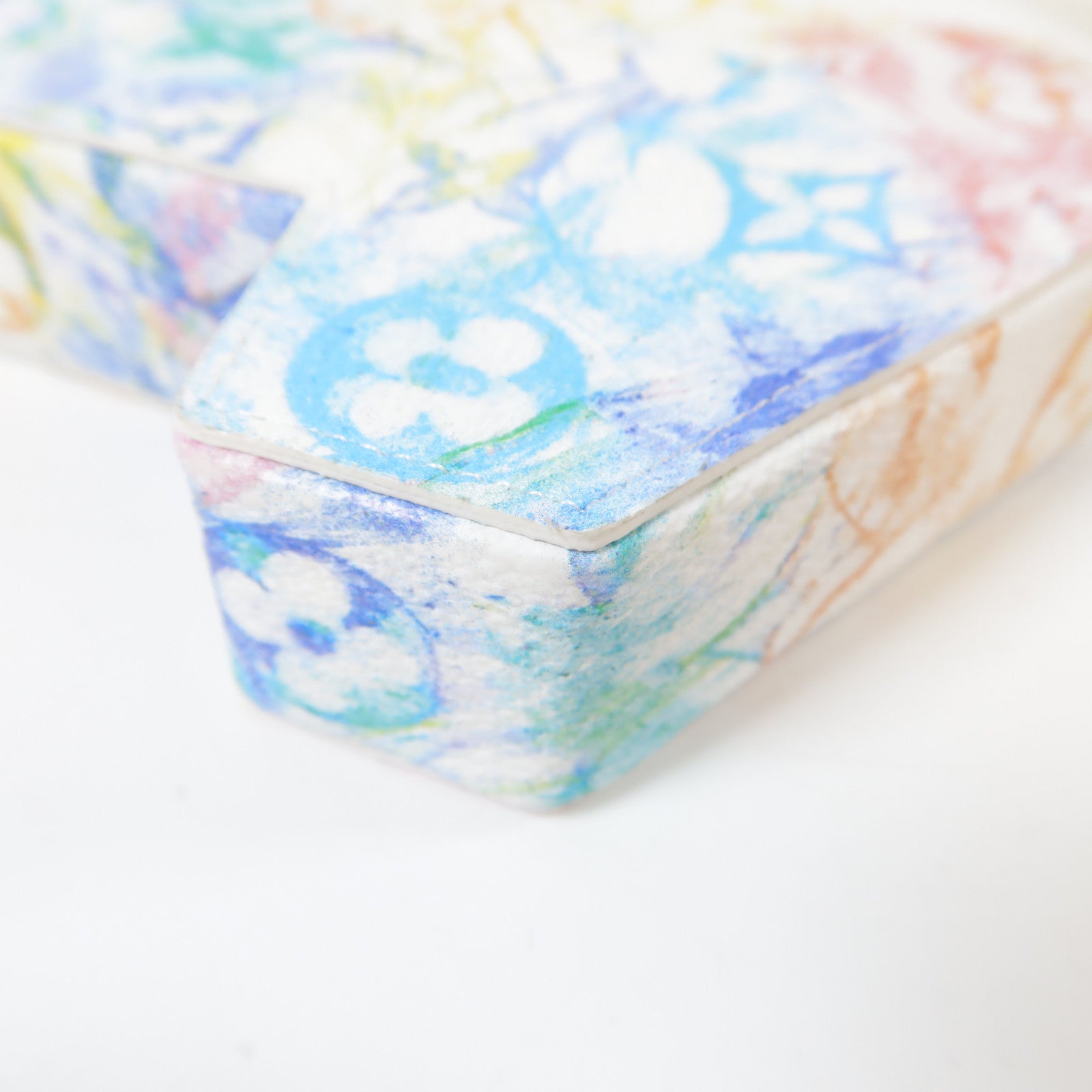 LOUIS VUITTON Monogram Pastel Colors LV Block銀扣肩背袋彩色