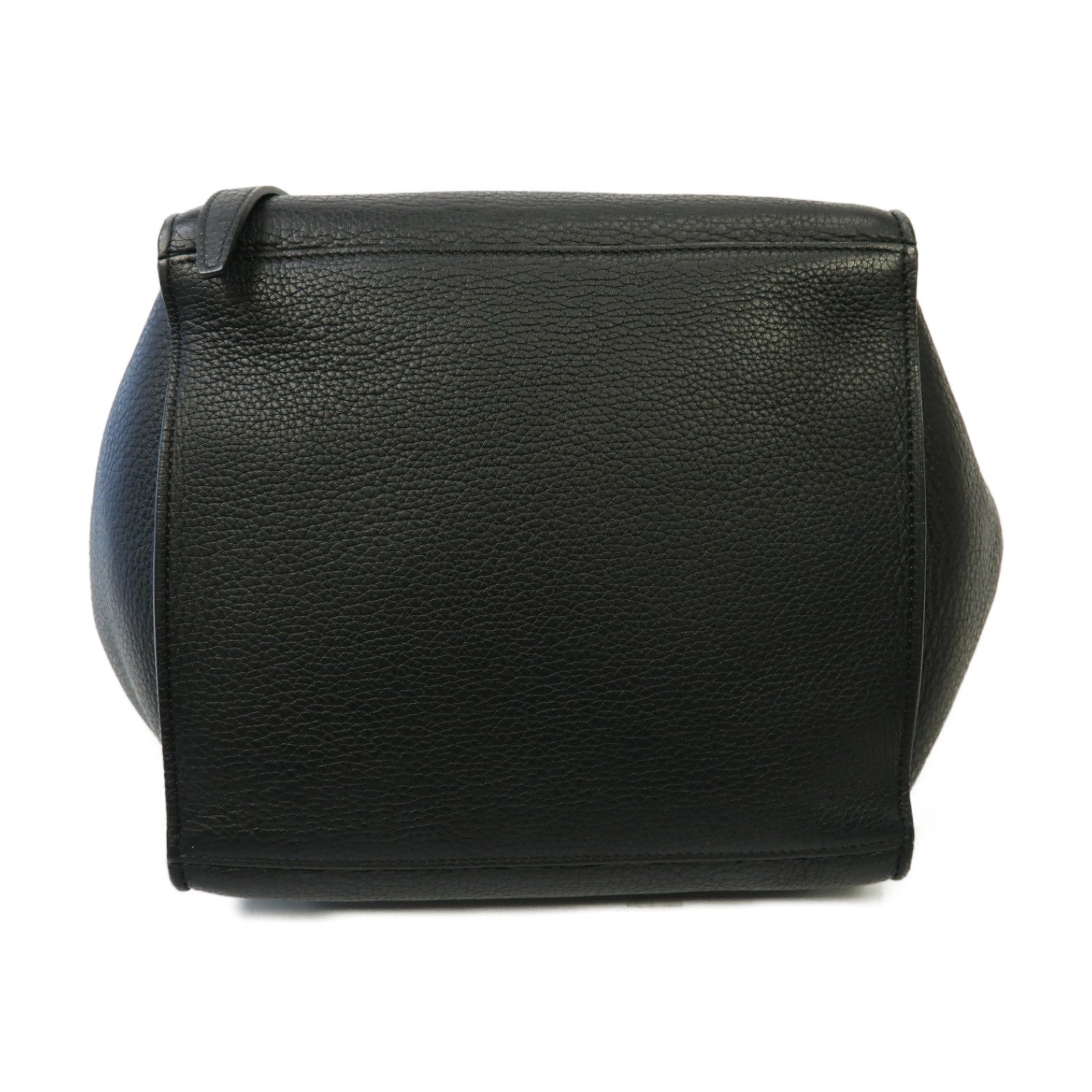 CELINE 牛皮皮革Big Bag銀扣手挽肩背兩用袋黑色