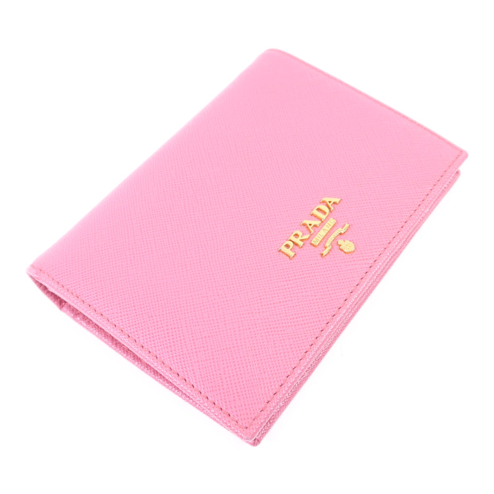 PRADA 【激減優惠】牛皮皮革Wallet金扣錢包