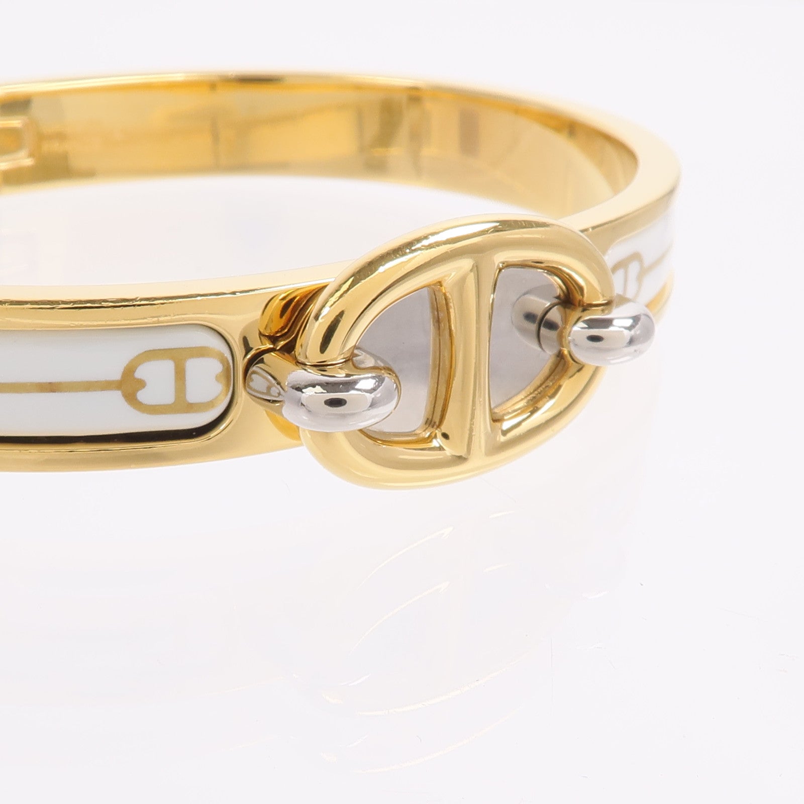 HERMES 金屬/琺瑯Mini Clic Chaine d'Ancre手鐲